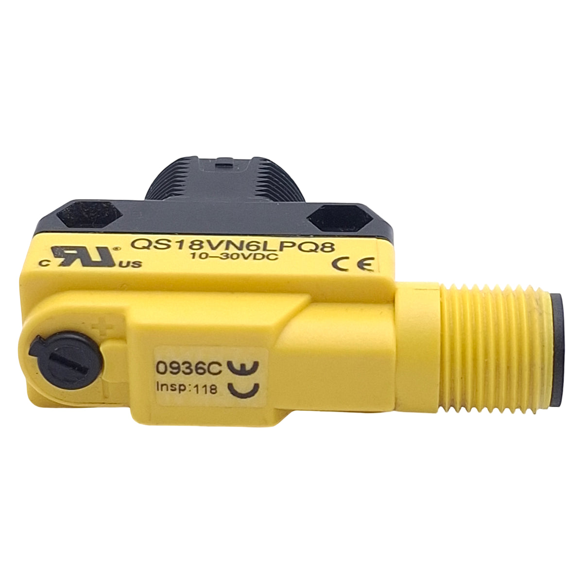 Used Banner QS18VN6LPQ8 Photoelectric Sensor, NPN, 3.5m Range, 10-30VDC, 4-Pin M12