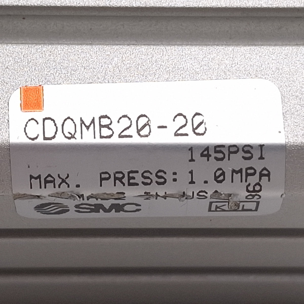 Used SMC CDQMB20-20 Compact Guided Cylinder, ø20mm Bore, 20mm Stroke, 1.0Mpa, M5x0.8