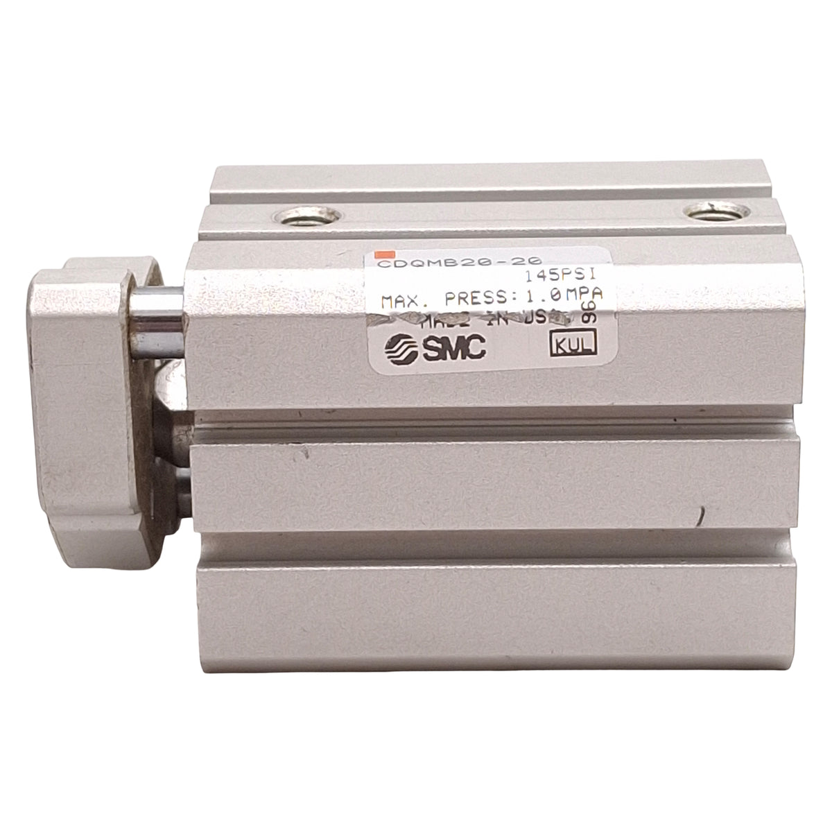 Used SMC CDQMB20-20 Compact Guided Cylinder, ø20mm Bore, 20mm Stroke, 1.0Mpa, M5x0.8