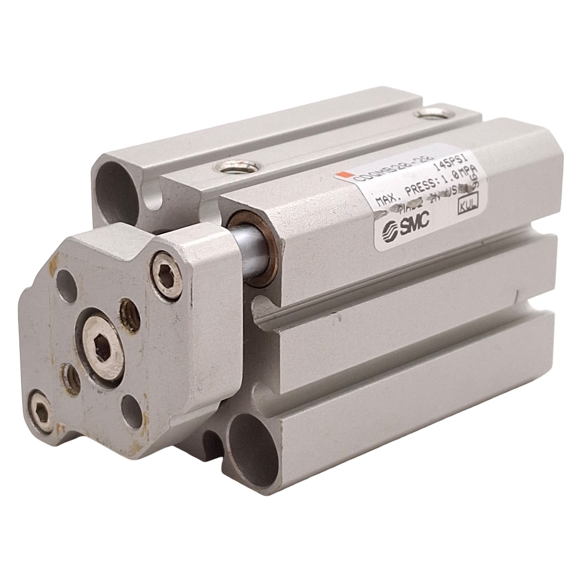 Used SMC CDQMB20-20 Compact Guided Cylinder, ø20mm Bore, 20mm Stroke, 1.0Mpa, M5x0.8