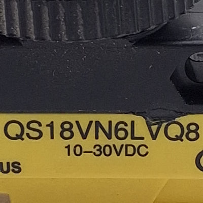 Used Banner QS18VN6LVQ8 Photoelectric Sensor, NPN, 6.5m Range, 10-30VDC, 4-Pin M12