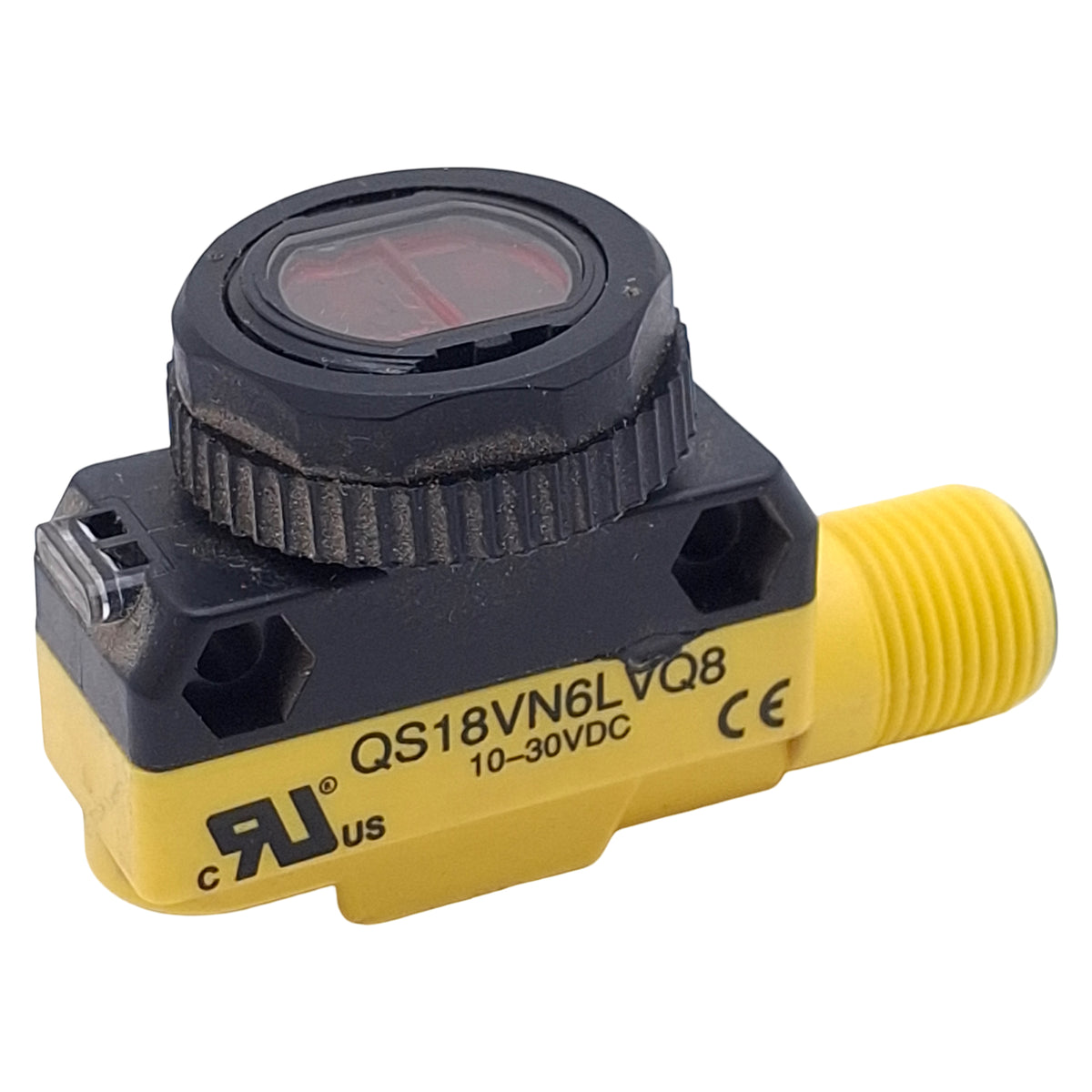 Used Banner QS18VN6LVQ8 Photoelectric Sensor, NPN, 6.5m Range, 10-30VDC, 4-Pin M12