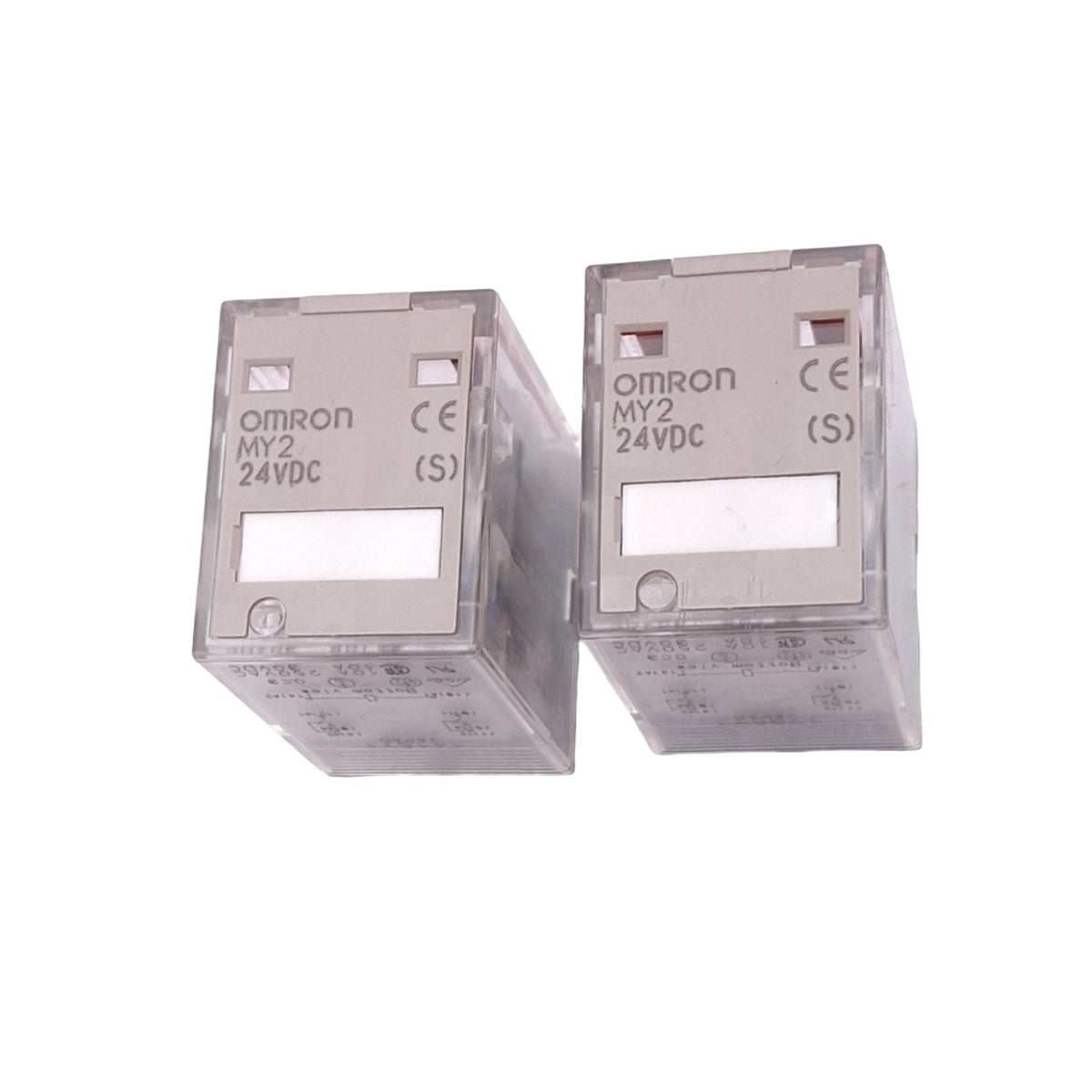Used Lot of 2 Omron MY2 24VDC (S) Relays, DPDT, 8-Pin, 10A Max, 24V DC Coil