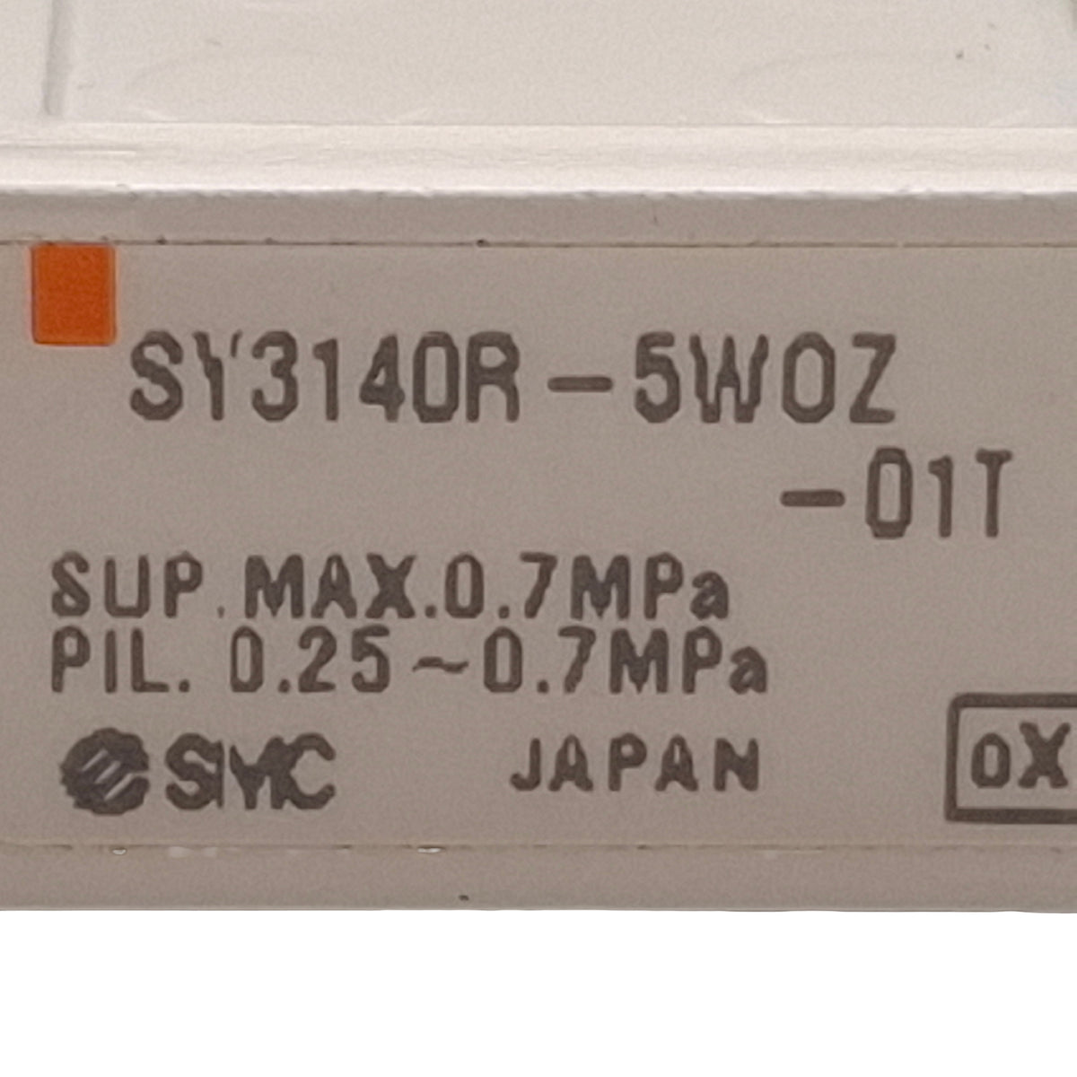 Used SMC SY3140R-5WOZ-01T Solenoid Valve, 2-Position, 1/8 NPTF, M8 3-Pin, 24VDC Coil