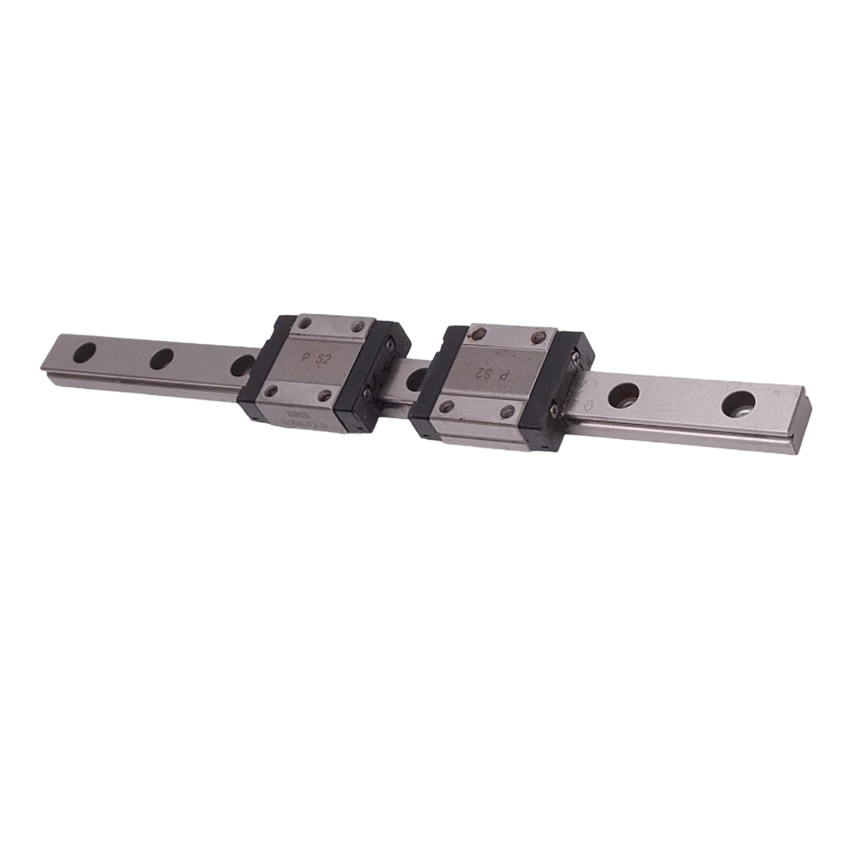 Used IKO LWL12B Linear Guide Blocks (2x) w/ 12x200mm Rail, M3, 4290N Max Load
