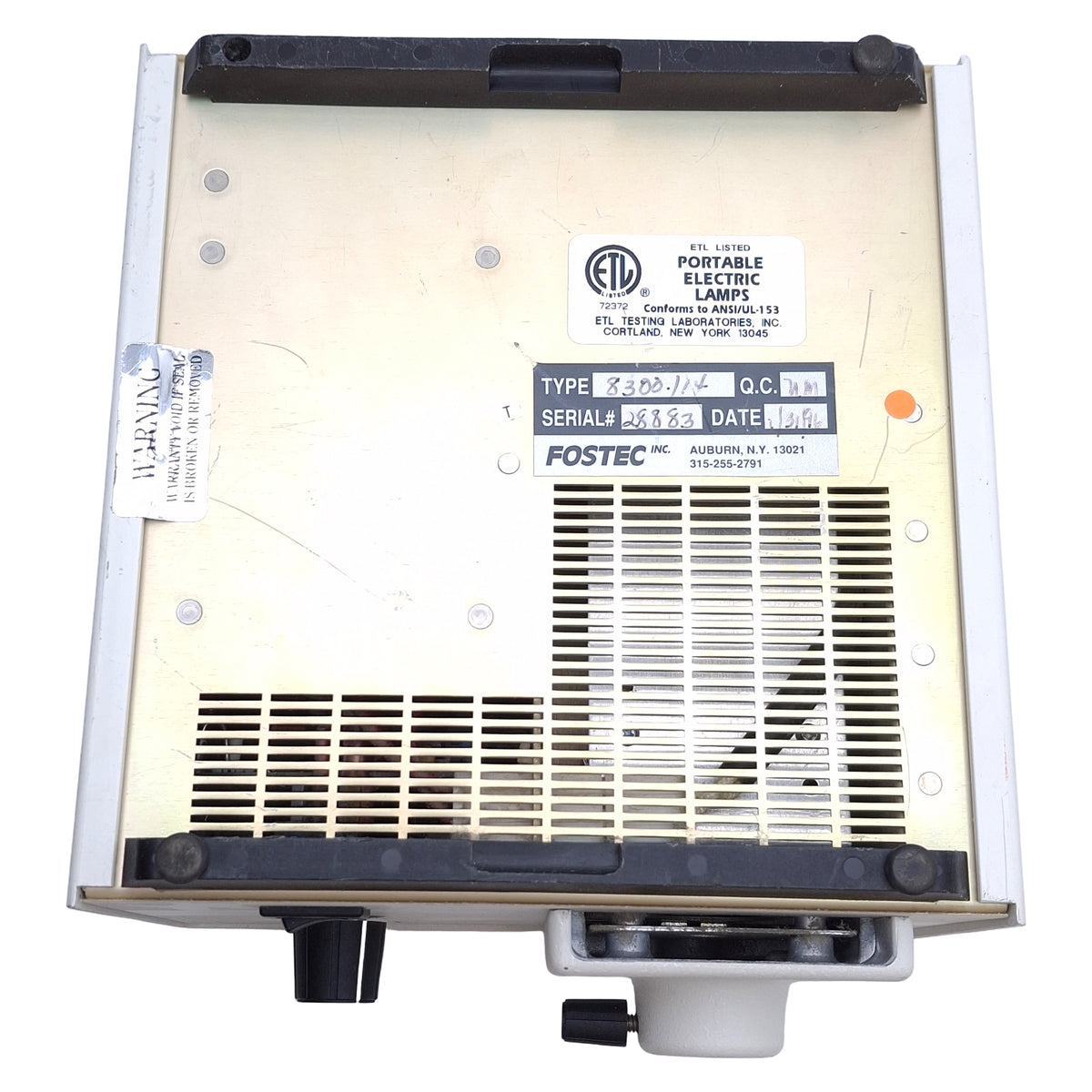 Used Leeds 8300./14 Fiber Optic Light Source Illuminator EKE Lamp, 150W, 115-120VAC
