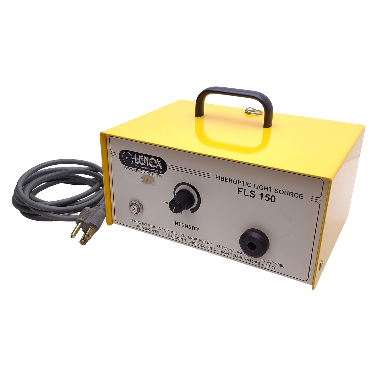 Used Lenox FLS 150 Fiber Optic Light Source Illuminator EJM Lamp, 150W, 115VAC