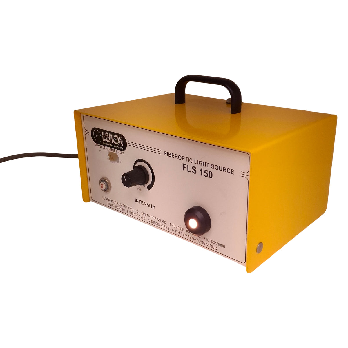 Used Lenox FLS 150 Fiber Optic Light Source Illuminator EJM Lamp, 150W, 115VAC