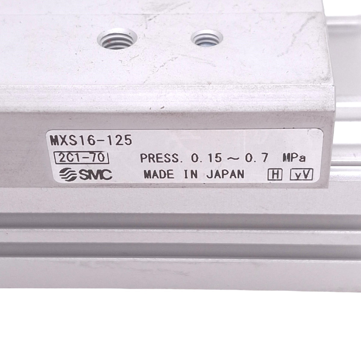 Used SMC MXS16-125 Pneumatic Slide Table, 16mm Bore, 125mm Stroke, 0.15-0.7MPa, M5