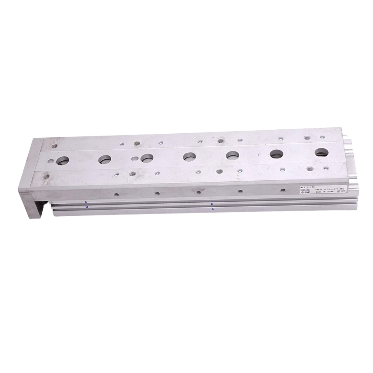 Used SMC MXS16-125 Pneumatic Slide Table, 16mm Bore, 125mm Stroke, 0.15-0.7MPa, M5