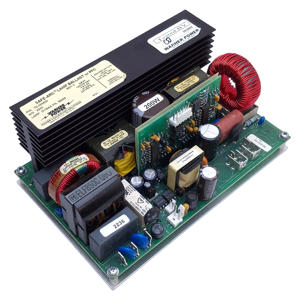 Used Warner Power 70-223400 Power Supply For Dymax BW-200 Blue Wave 200 Spot Lamp