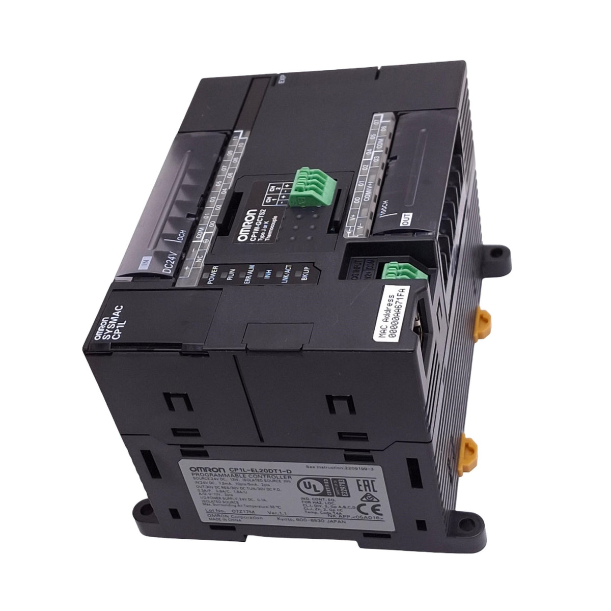 Used Omron CP1L-EL20DT1-D Programmable Controller w/ CP1W-GCTS2 Thermocouple Option