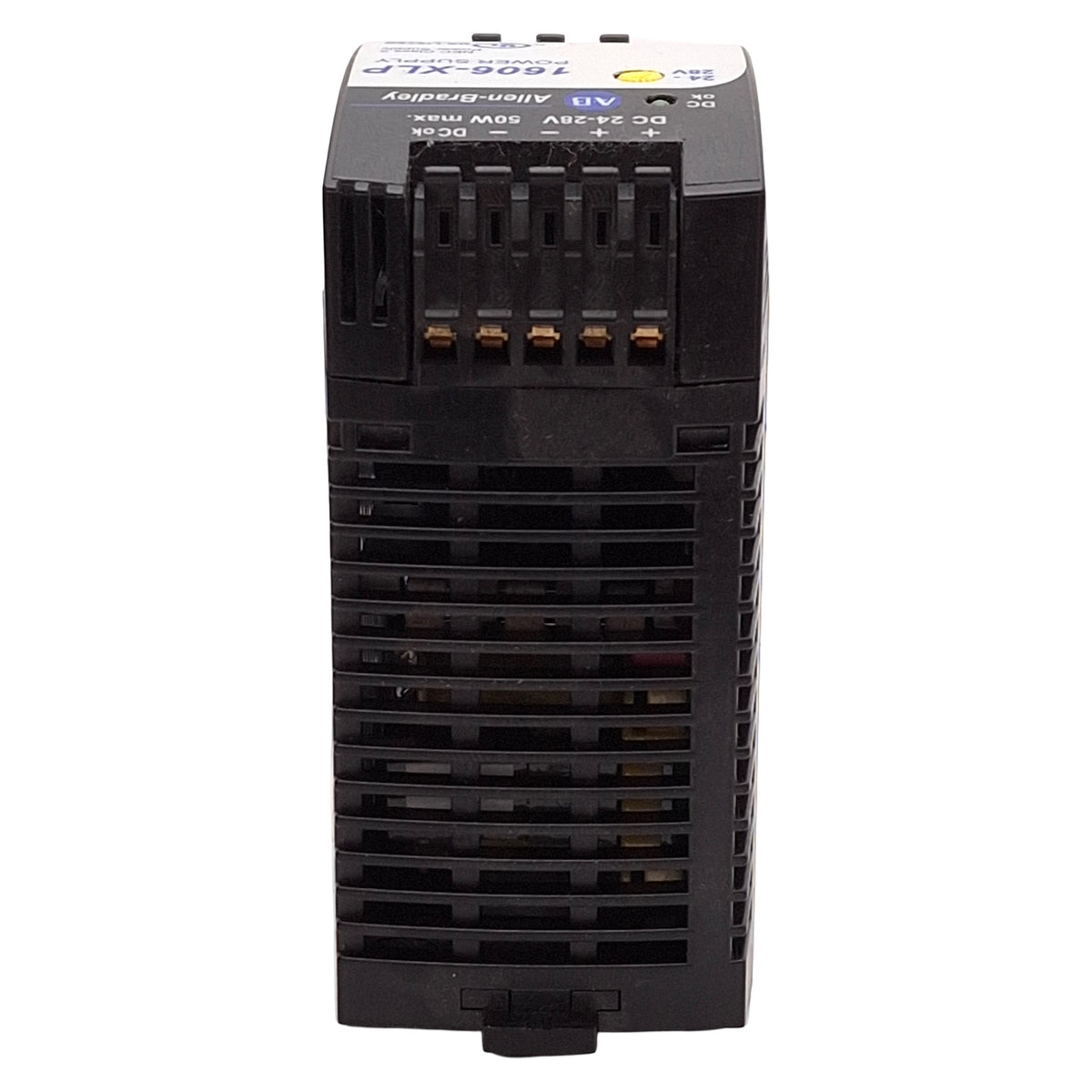 Used Allen Bradley 1606-XLP50E PLC Power Supply, 50W 24-28VDC OUT, 100-240VAC IN