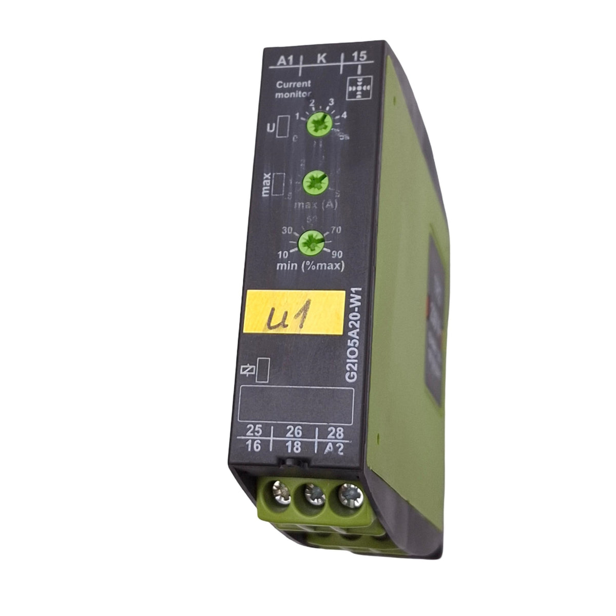 Used Tele Haase G2IO5A20-W1 Overcurrent Monitoring Relay, 1-Phase AC/DC 5A, 0s-5s