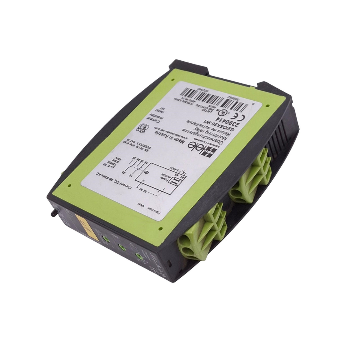 Used Tele Haase G2IO5A20-W1 Overcurrent Monitoring Relay, 1-Phase AC/DC 5A, 0s-5s