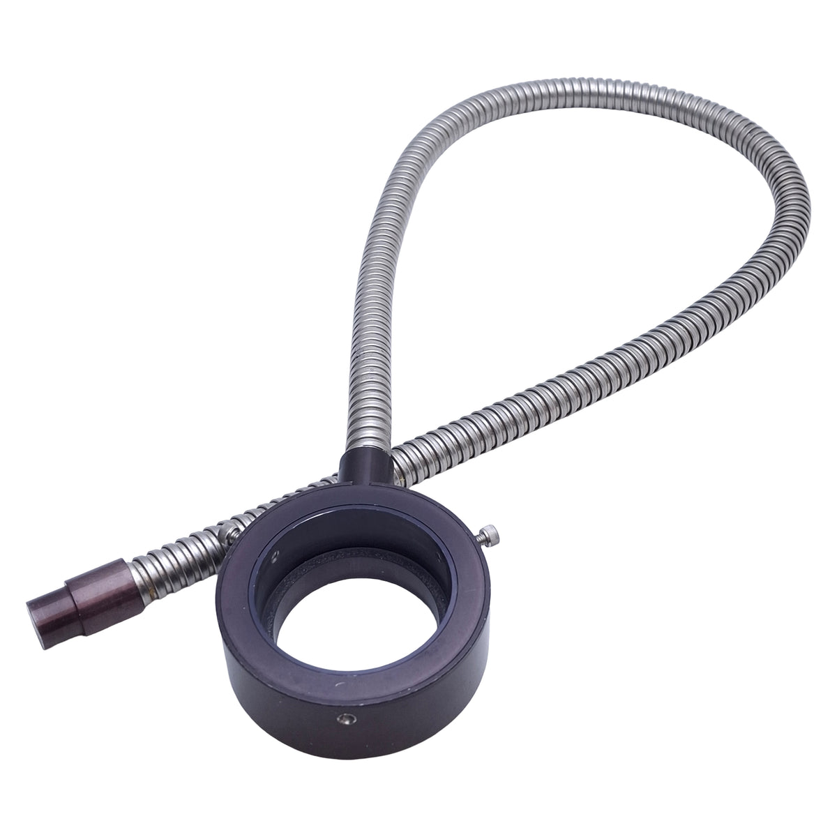 Used Microscope Fiber Optic Light Ring Guide ø5/8in Input, ø2in ID, 0.45in Bundle