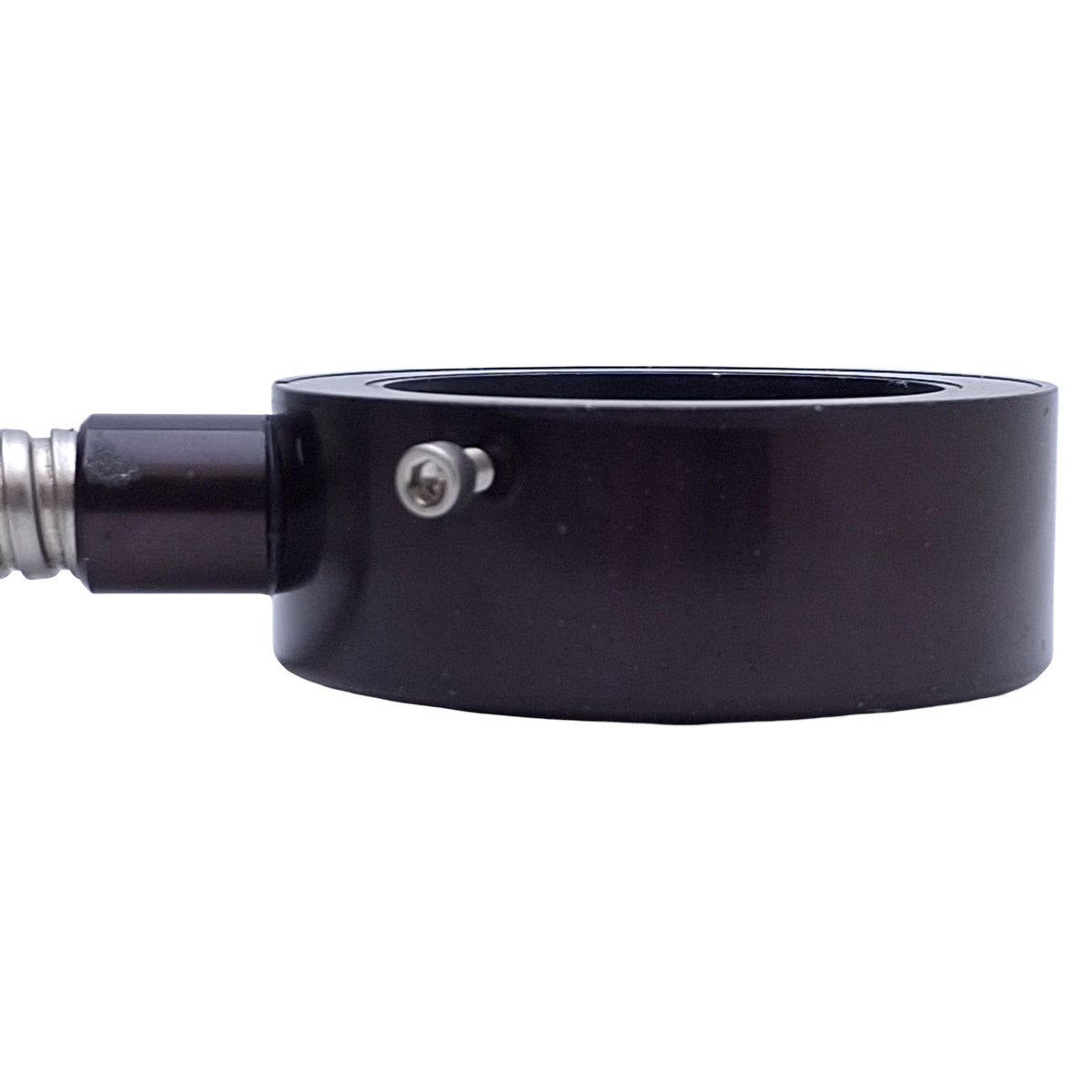 Used Microscope Fiber Optic Light Ring Guide ø5/8in Input, ø2in ID, 0.45in Bundle