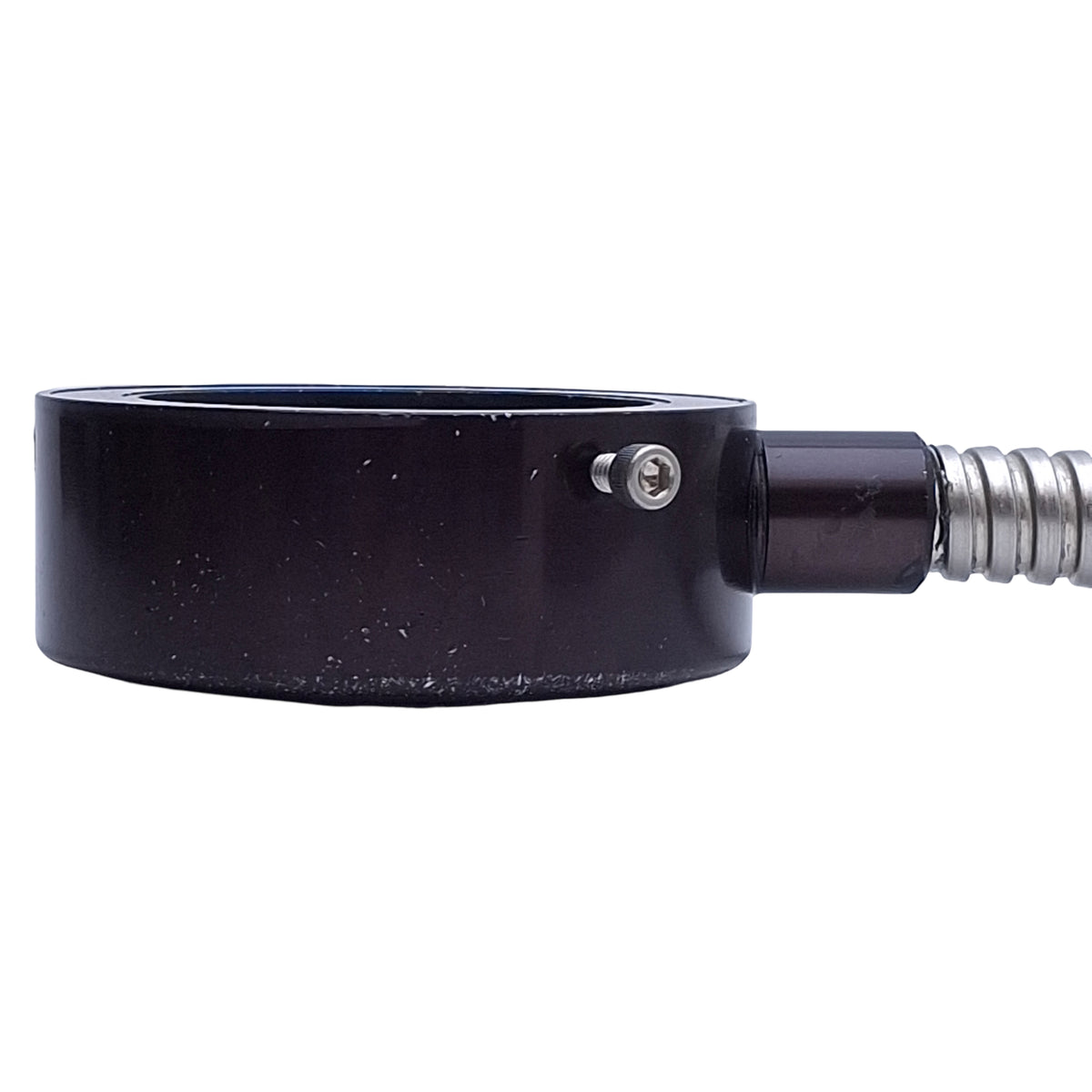 Used Microscope Fiber Optic Light Ring Guide ø5/8in Input, ø2in ID, 0.45in Bundle
