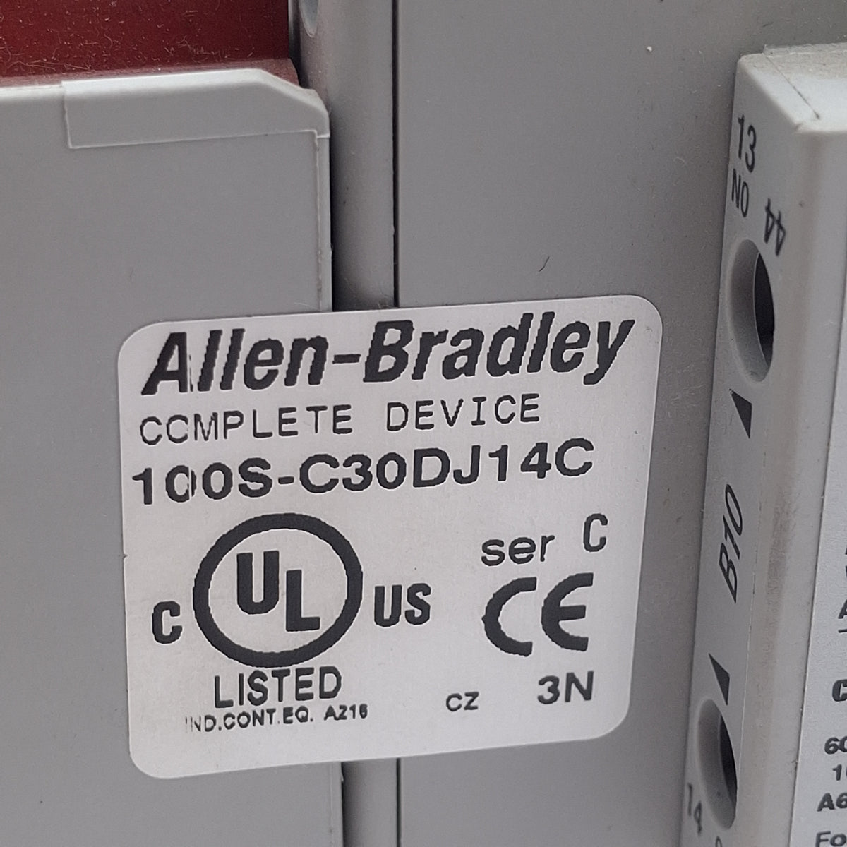 Used Allen Bradley 100S-C30DJ14C Safety Contactor, 3-Poles 3NO, 30A 400V, 24VDC Coil