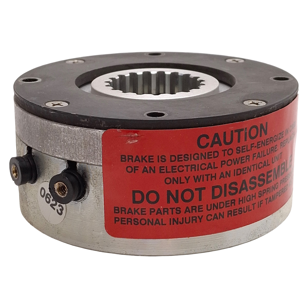 Used Warner ERS-42 Electrically Released Holding Brake, 7.0lb-ft, ø3.52in OD, 24VDC