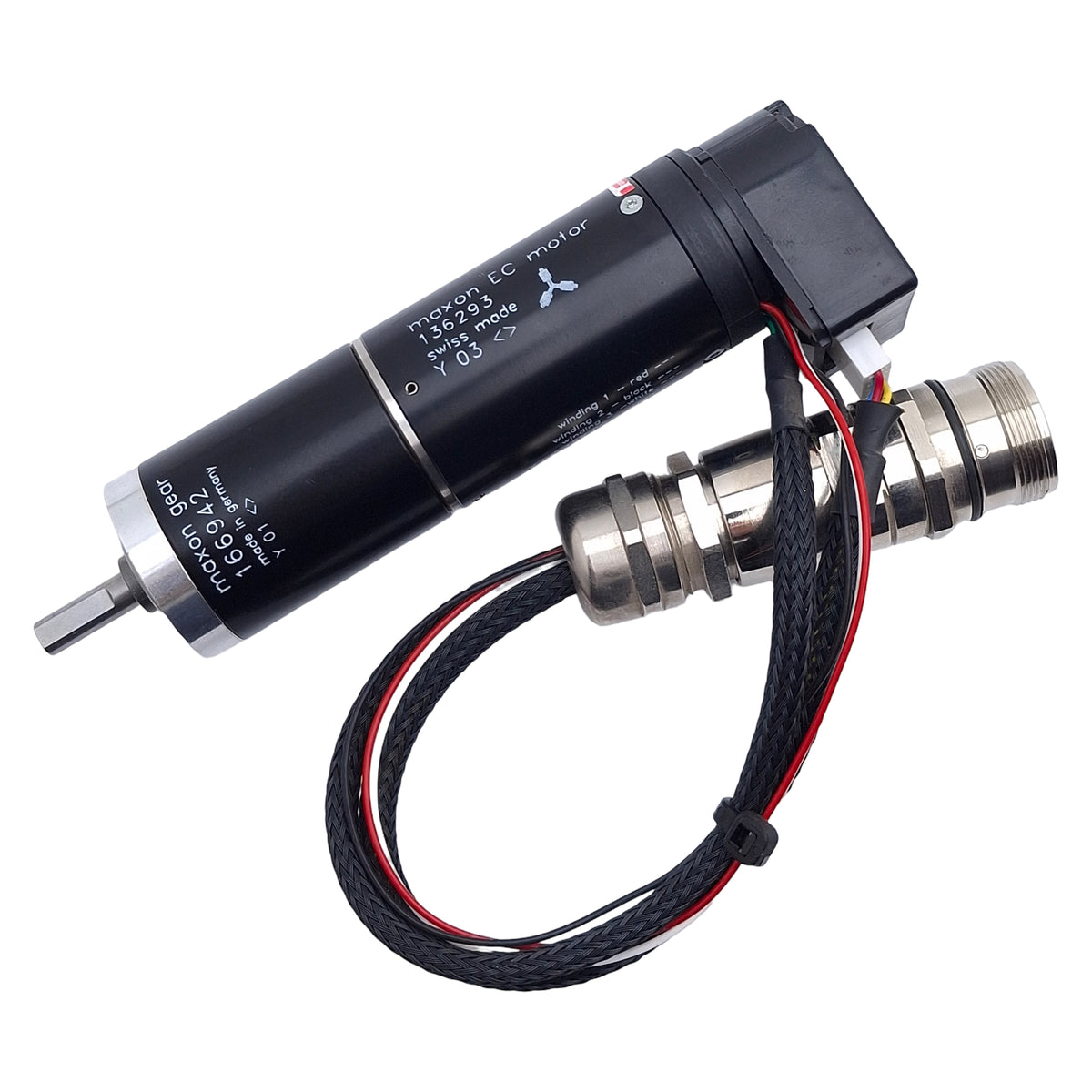 Used Maxon 166942 / 136293 Brushless Gearmotor, 86:1 Ratio, 24VDC, 6.0Nm, 8000rpm