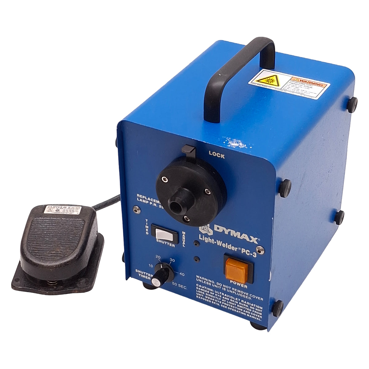 Used Dymax PC-3 Light-Welder UV Curing Light Source w/ Foot Switch 50W, 120VAC 1A