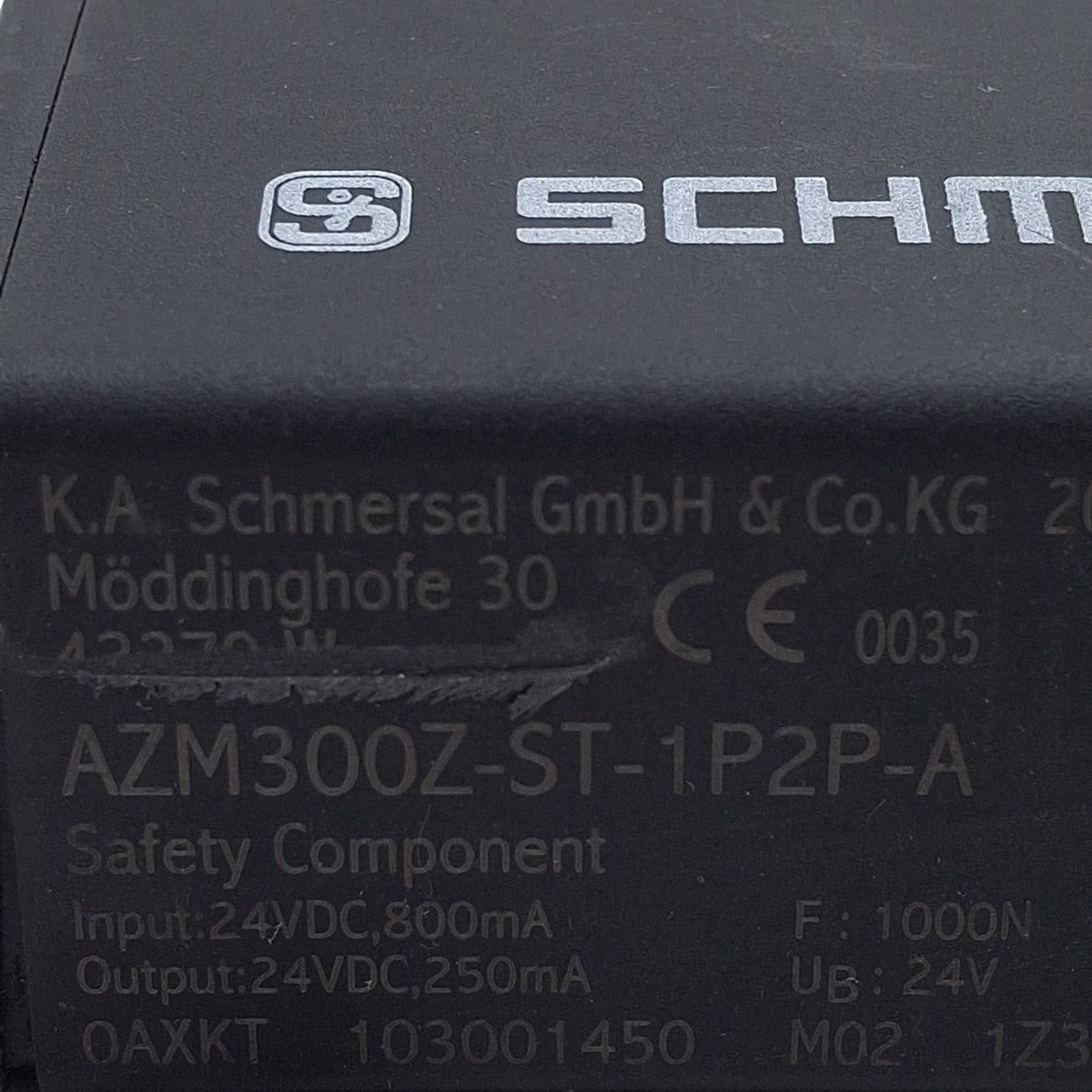 Used Schmersal AZM300Z-ST-1P2P-A RFID Solenoid Interlock, 24VDC, 1000N, 8-Pin M12