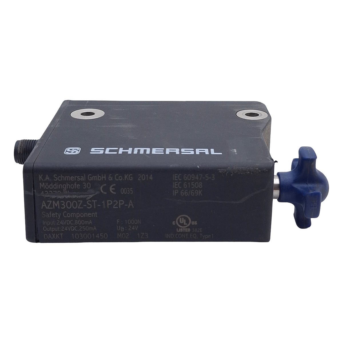 Used Schmersal AZM300Z-ST-1P2P-A RFID Solenoid Interlock, 24VDC, 1000N, 8-Pin M12