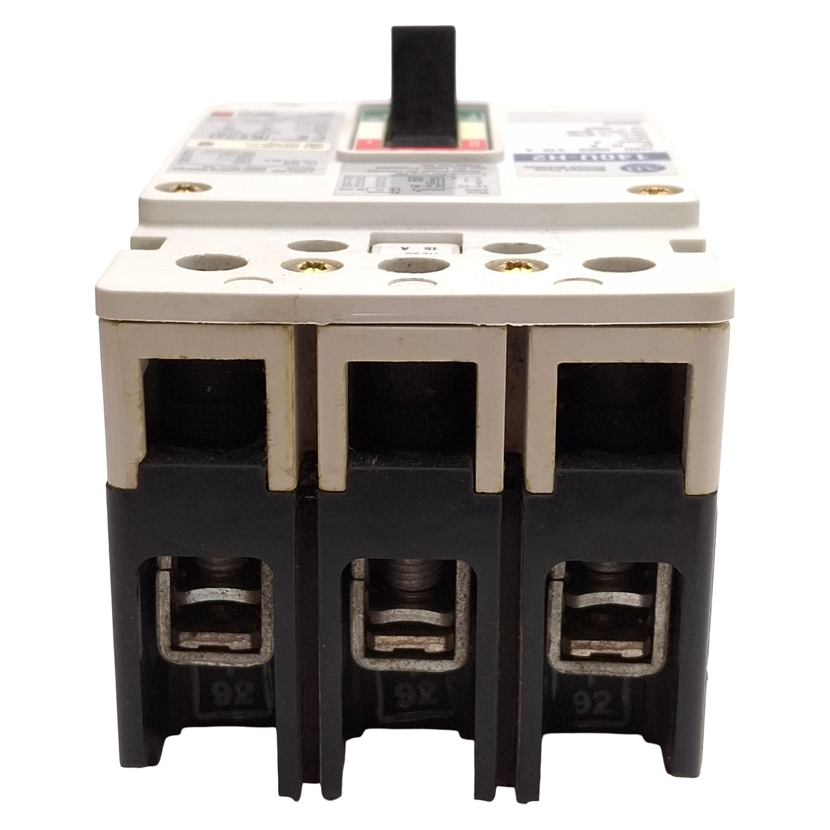 Used Allen Bradley 140U-H2C3-C15 Molded Case Circuit Breaker 3-Pole 15A 600VAC/250VDC