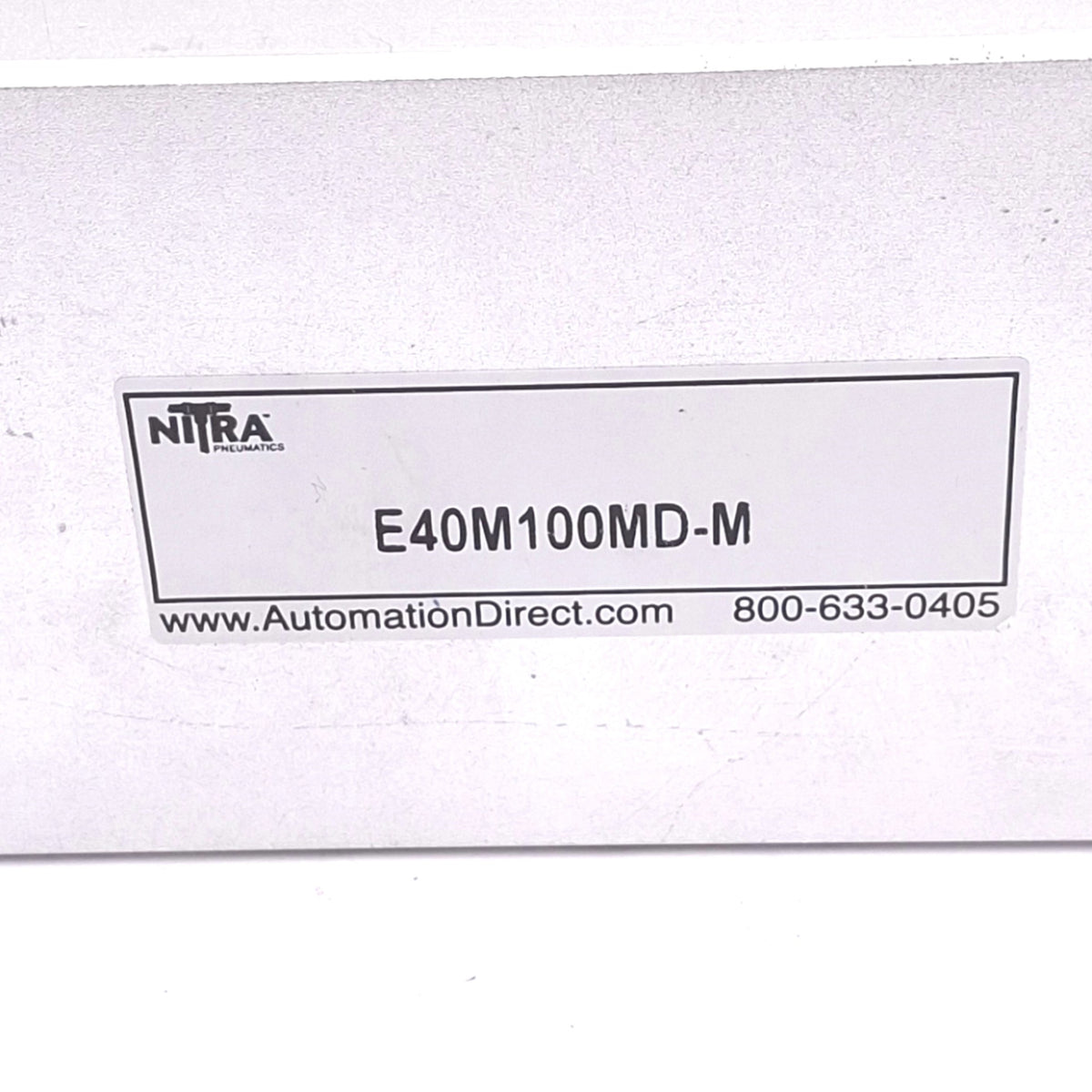 Used Nitra E40M100MD-M Guided Cylinder, 40mm Bore, 100mm Stroke, 1/8in NPT, 10bar Max