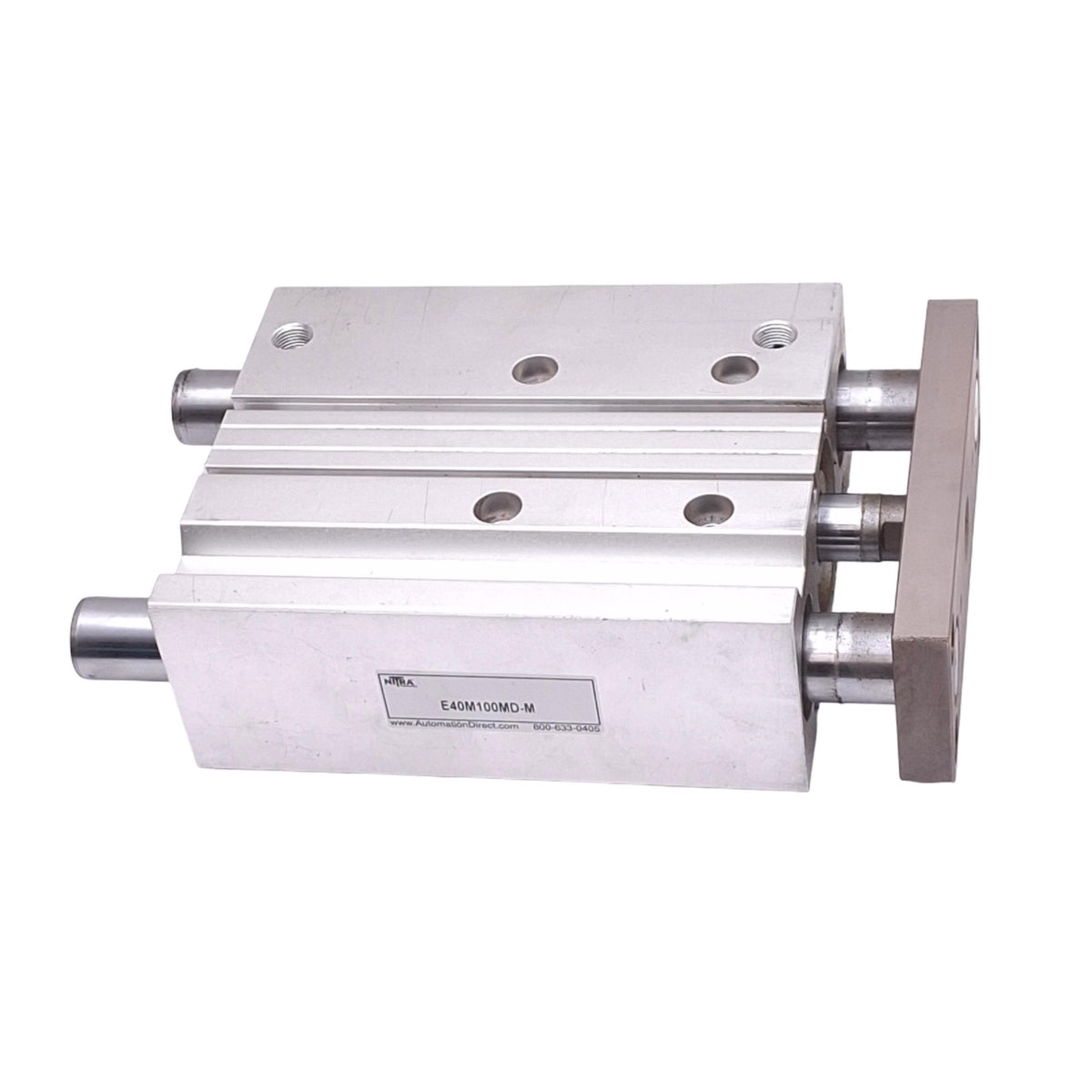 Used Nitra E40M100MD-M Guided Cylinder, 40mm Bore, 100mm Stroke, 1/8in NPT, 10bar Max