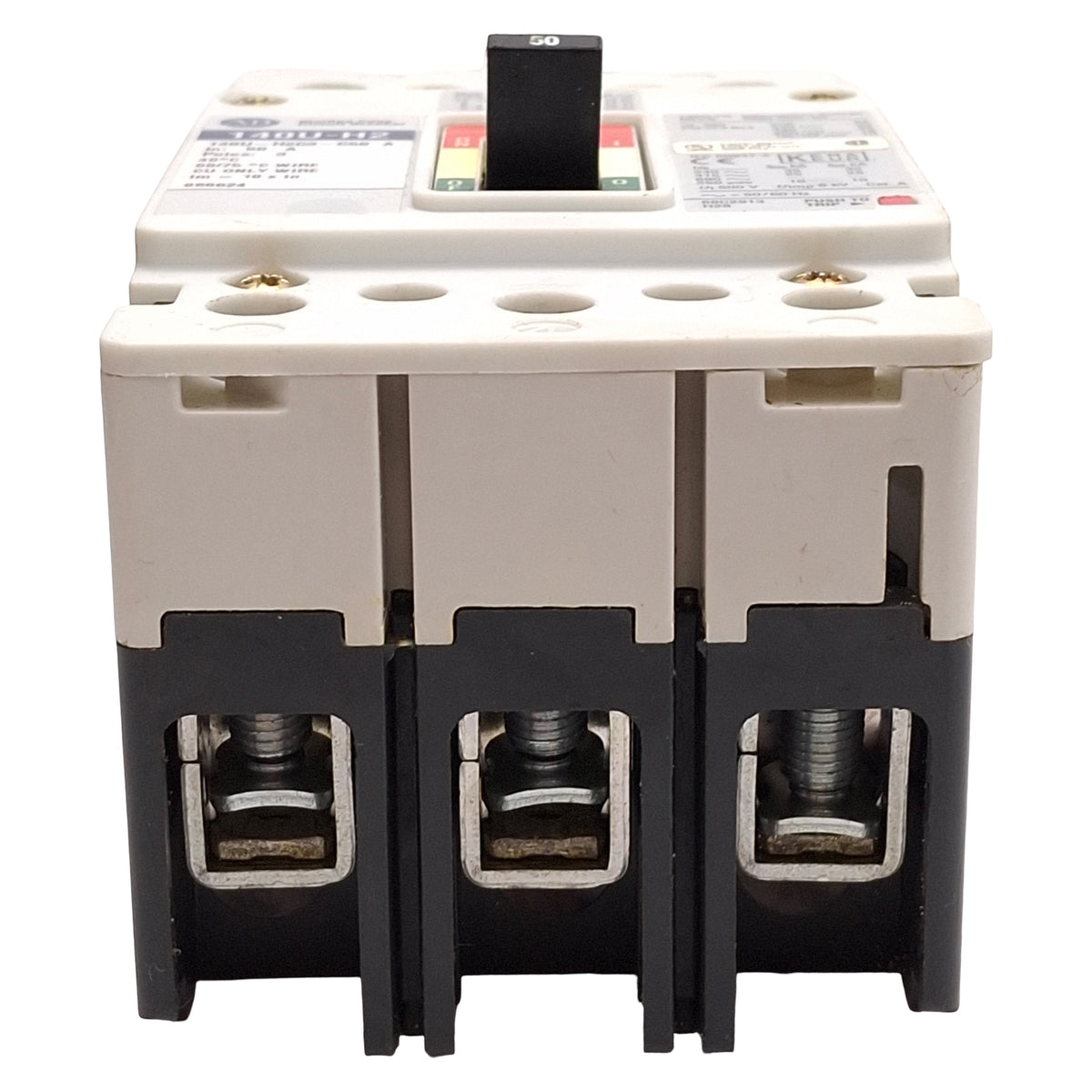 Used Allen Bradley 140U-H2C3-C50 Molded Case Circuit Breaker 3-Pole 50A 600VAC/250VDC