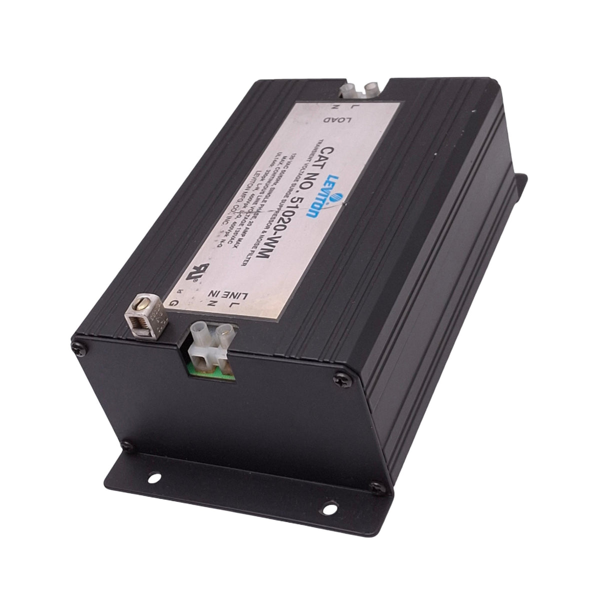 Used Leviton 51020-WM Surge Suppressor/Noise Filter, 120VAC 20A Max, 52kA Surge