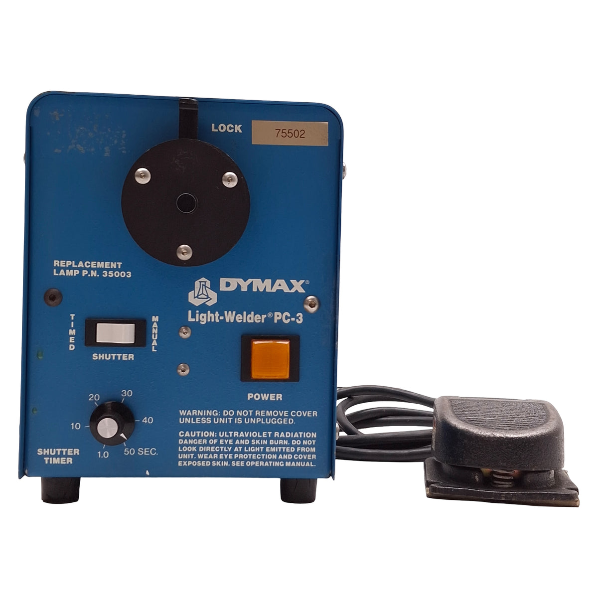 Used Dymax PC-3 Light-Welder UV Curing Light Source w/ Foot Switch 50W *No Handle*