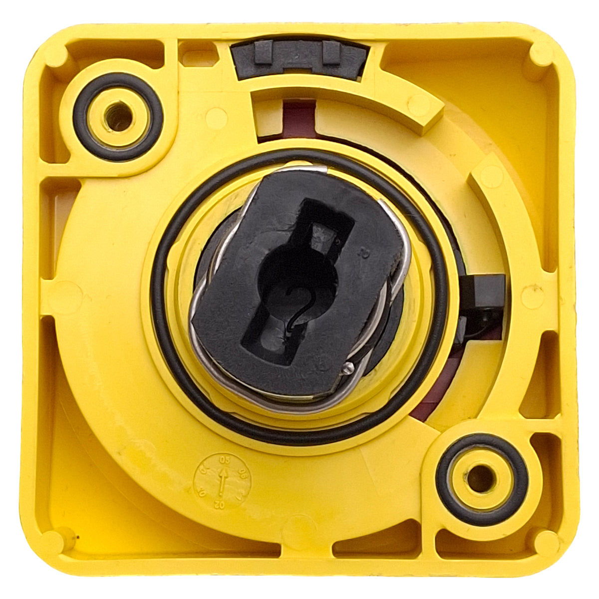 Used Allen Bradley 140U-HS4E Rotary Disconnect Switch Handle, 90°, Red/Yellow