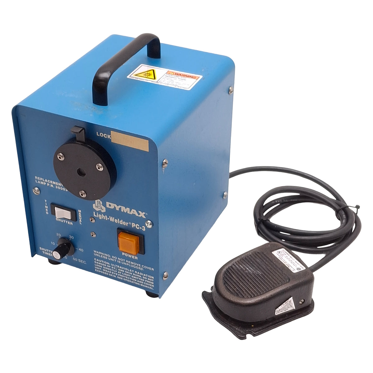 Used Dymax PC-3 Light-Welder UV Curing Light Source w/ Foot Switch , 120VAC 1A, 50W