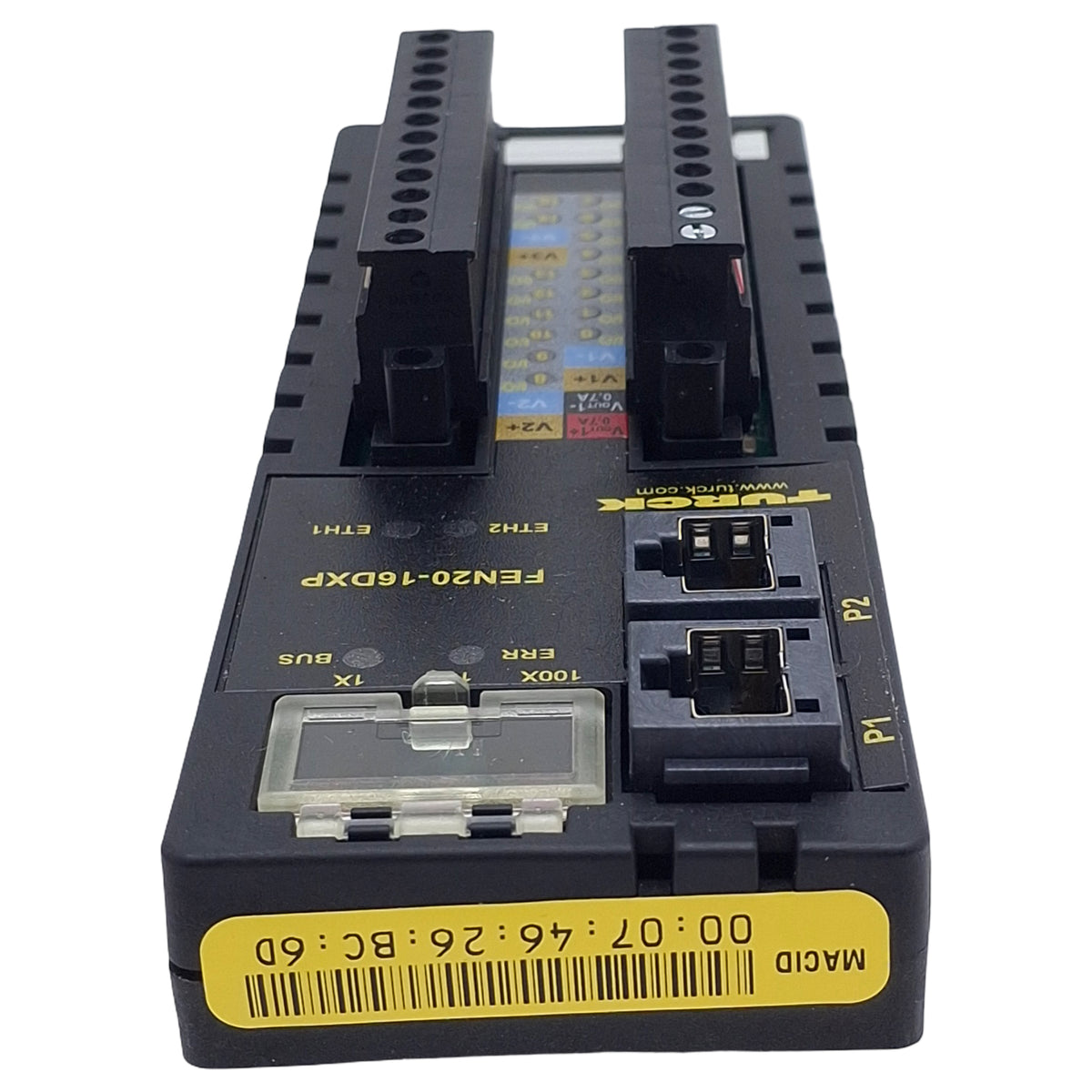 Used Turck FEN20-16DXP Compact IP20 Multiprotocol Ethernet I/O Station 16-Channel PNP