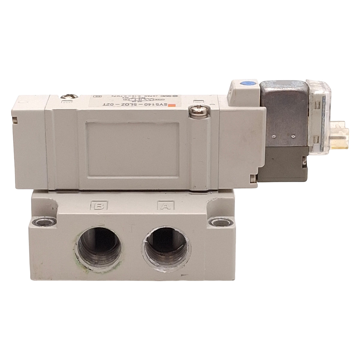 Used SMC SY5140-5LOZ-02T Solenoid Valve, 2-Position, 0.15-0.7MPa, 1/4NPTF, 24VDC Coil