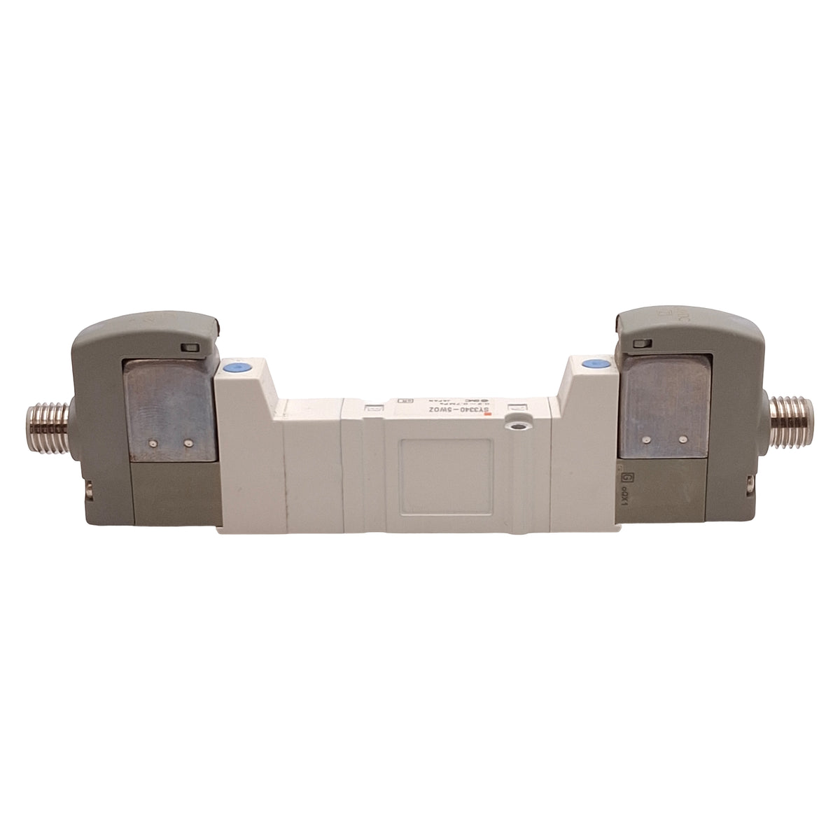 Used SMC SY3340-5WOZ Solenoid Valve, 3-Position Closed Center, M8 3-Pin, 24VDC Coils