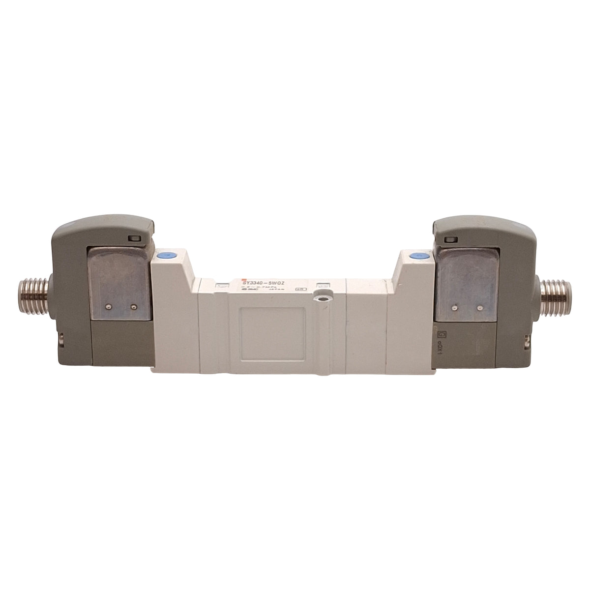 Used SMC SY3340-5WOZ Solenoid Valve, 3-Position Closed Center, M8 3-Pin, 24VDC Coils