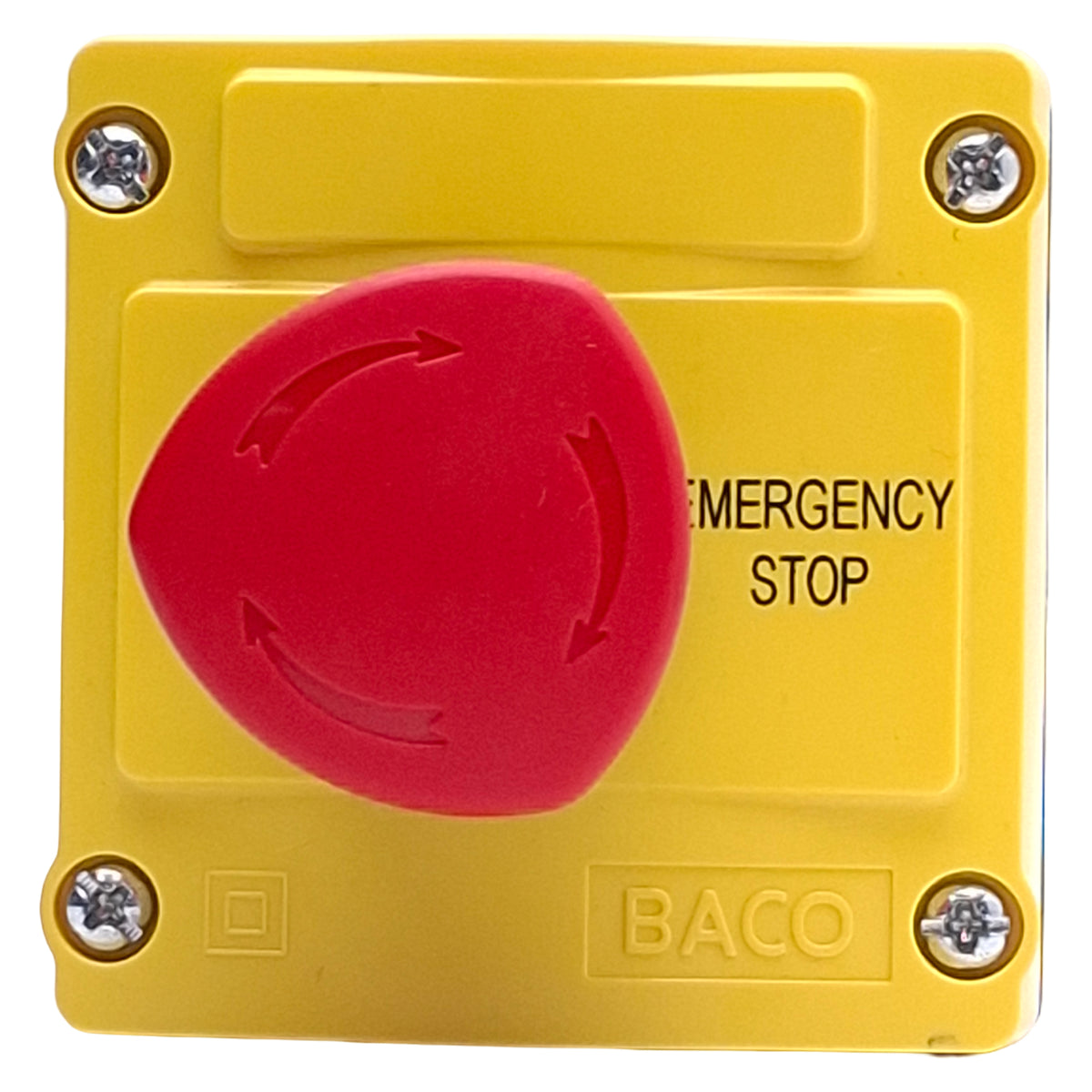 Used Baco LBX17301 Emergency E-Stop Enclosure w/Maintained Twist-Reset Switch, 1NC