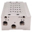 Used SMC SS5Y3-42-05-01N Aluminum Bar Stock Pneumatic Manifold, 5-Station, 1/8in NPT