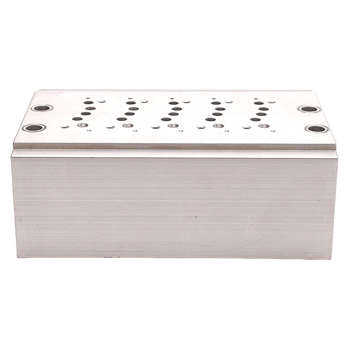 Used SMC SS5Y3-42-05-01N Aluminum Bar Stock Pneumatic Manifold, 5-Station, 1/8in NPT