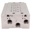 Used SMC SS5Y3-42-05-01N Aluminum Bar Stock Pneumatic Manifold, 5-Station, 1/8in NPT