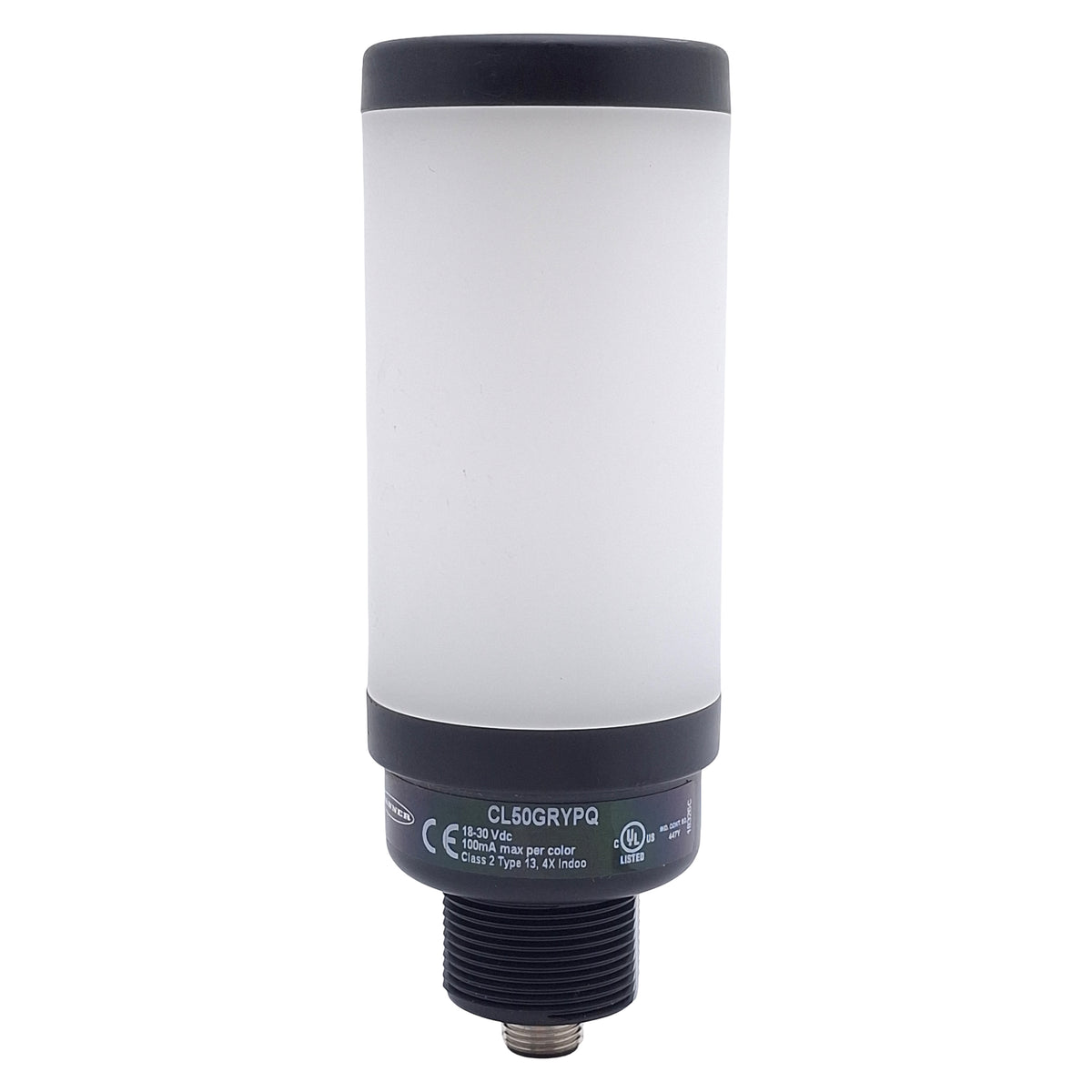 Used Banner CL50GRYPQ 3-Color Indicator Light, PNP 18-30VDC, ø50mm OD, M30, 4-Pin M12