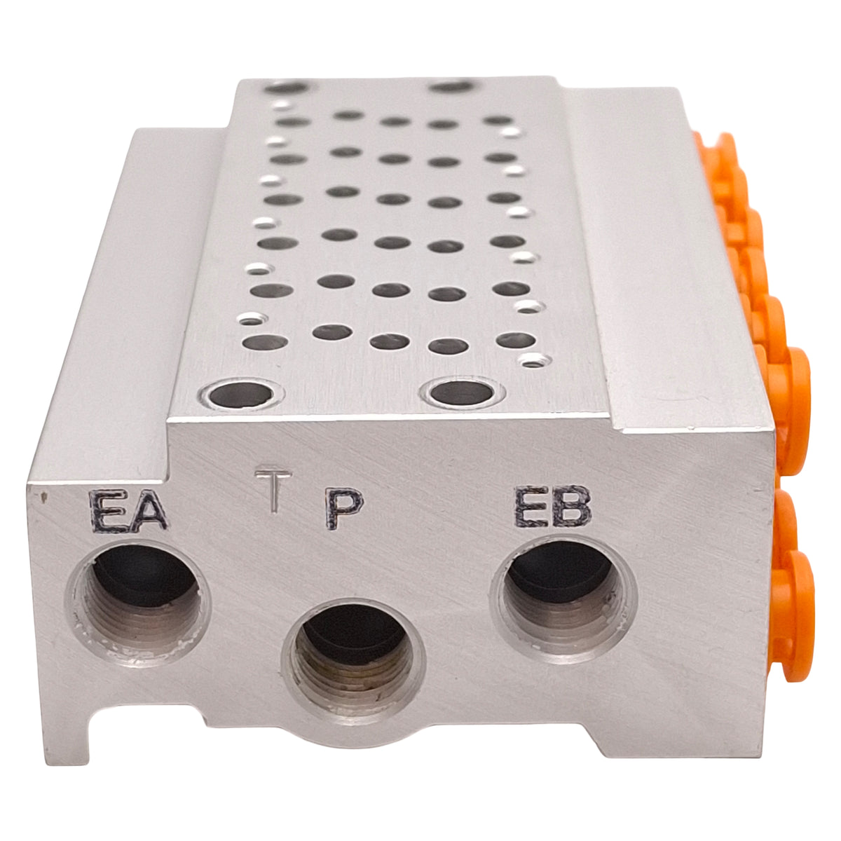 Used SMC SS5Y3-41-05-N7 Aluminum Bar Stock Manifold, 6-Station, ø1/4in One-Touch