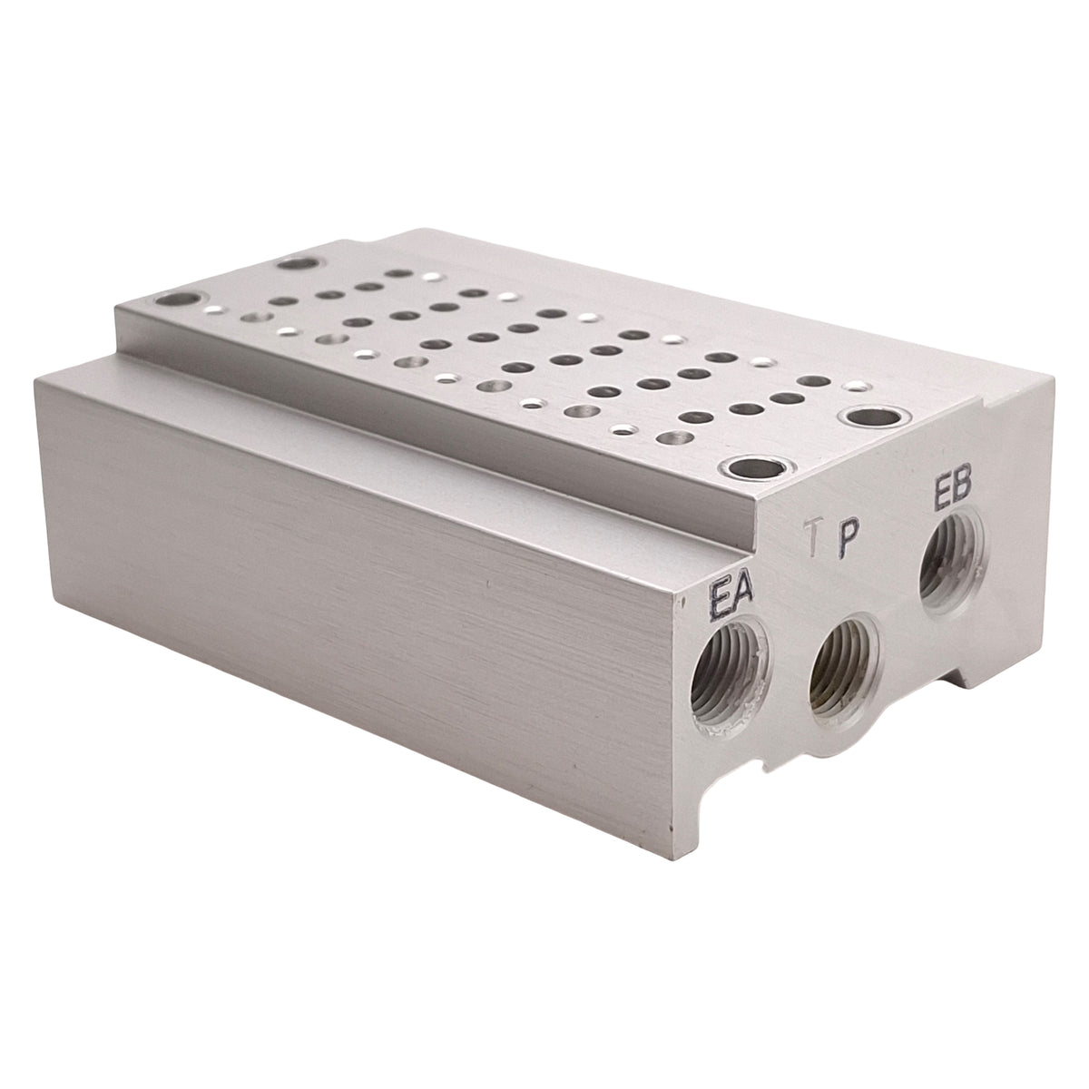 Used SMC SS5Y3-41-05-N7 Aluminum Bar Stock Manifold, 6-Station, ø1/4in One-Touch