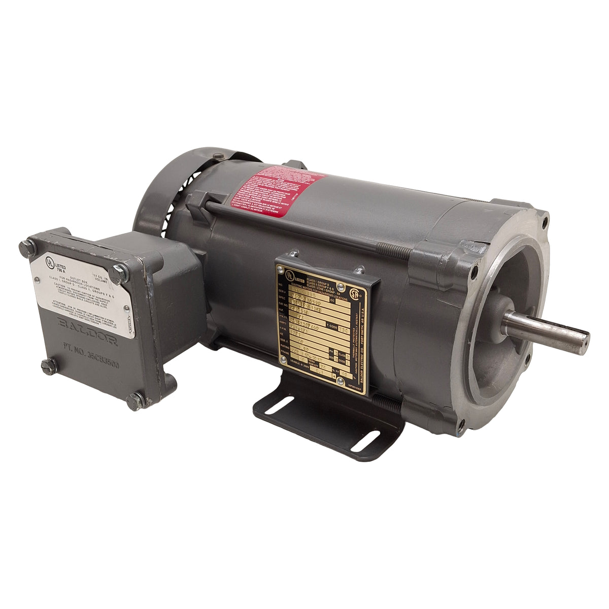 Used Baldor CM7006A Hazardous Location AC Motor, 1/2HP, 3Ø 208-230/460VAC, NEMA 56C