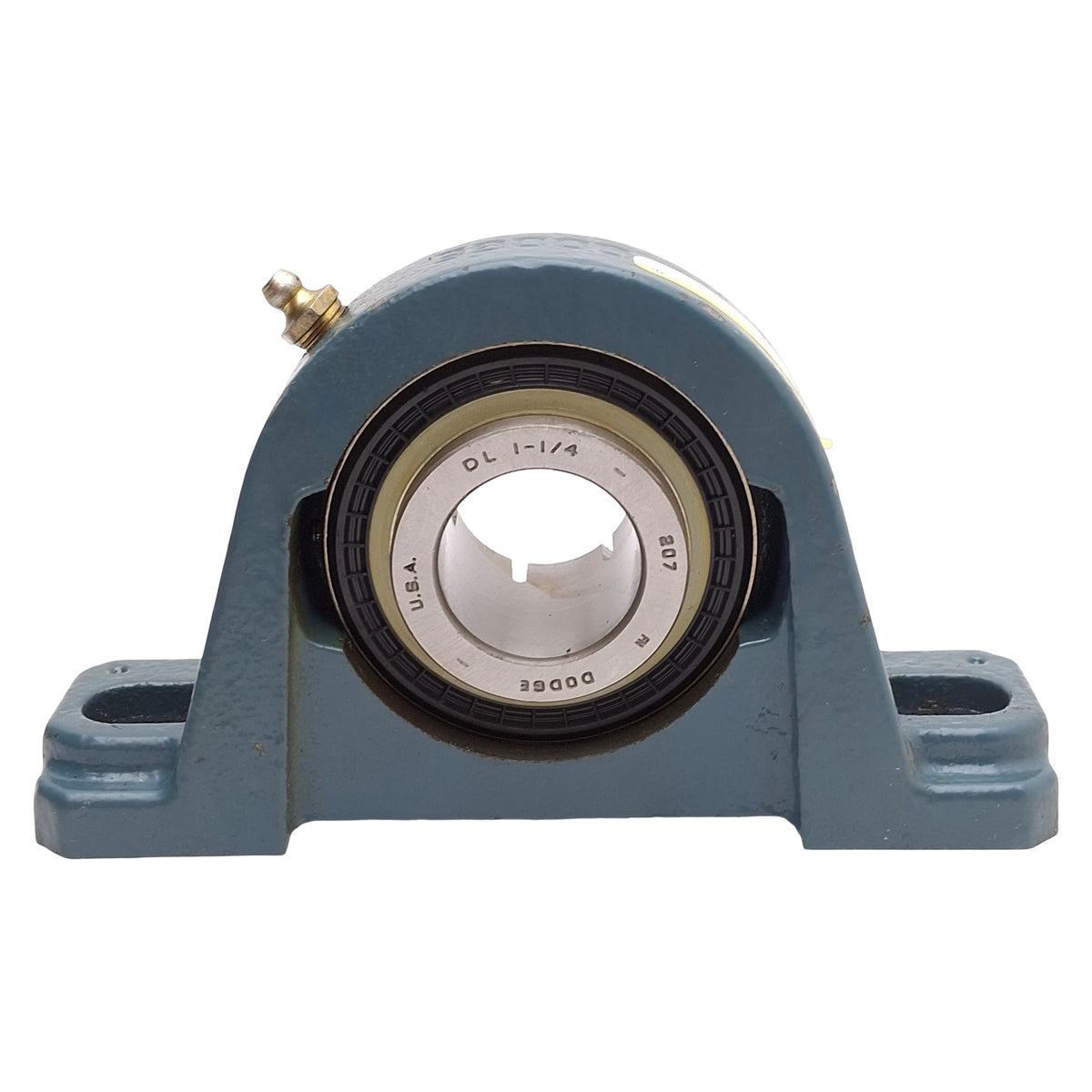 Used Dodge P2B-DL-104 D-LOK Ball Bearing Pillow Block, ø1-1/4in ID, 5500rpm, 5759lbs