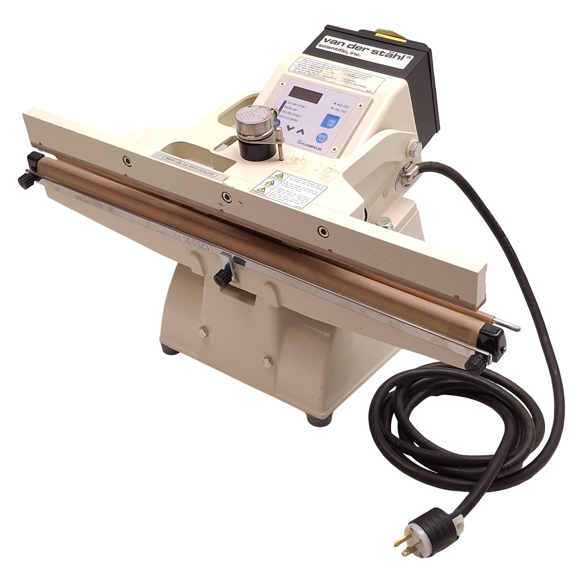 Used Fuji Impulse OPL-600-10 Semi-Automatic Table-Top Impulse Sealer, 600mm Length